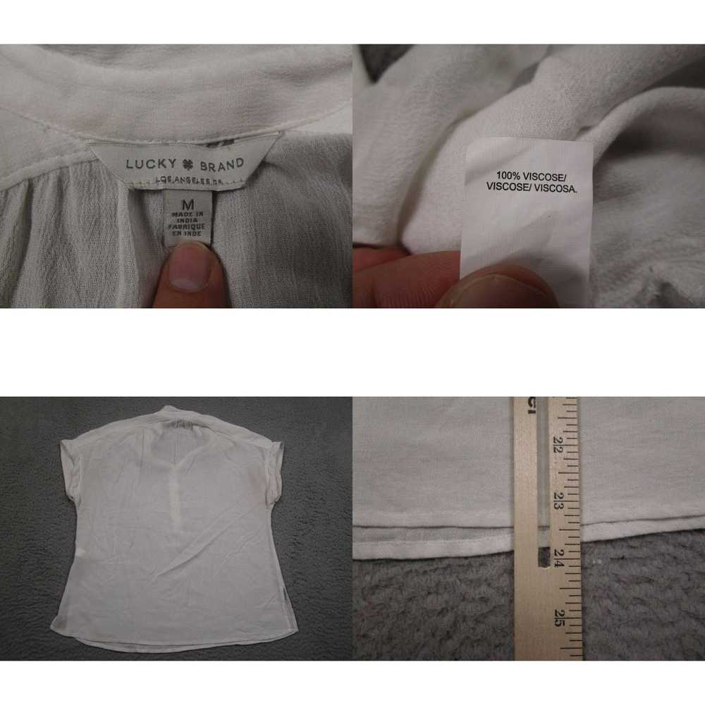 Lucky Brand Lucky Brand Top Womens Medium White S… - image 4