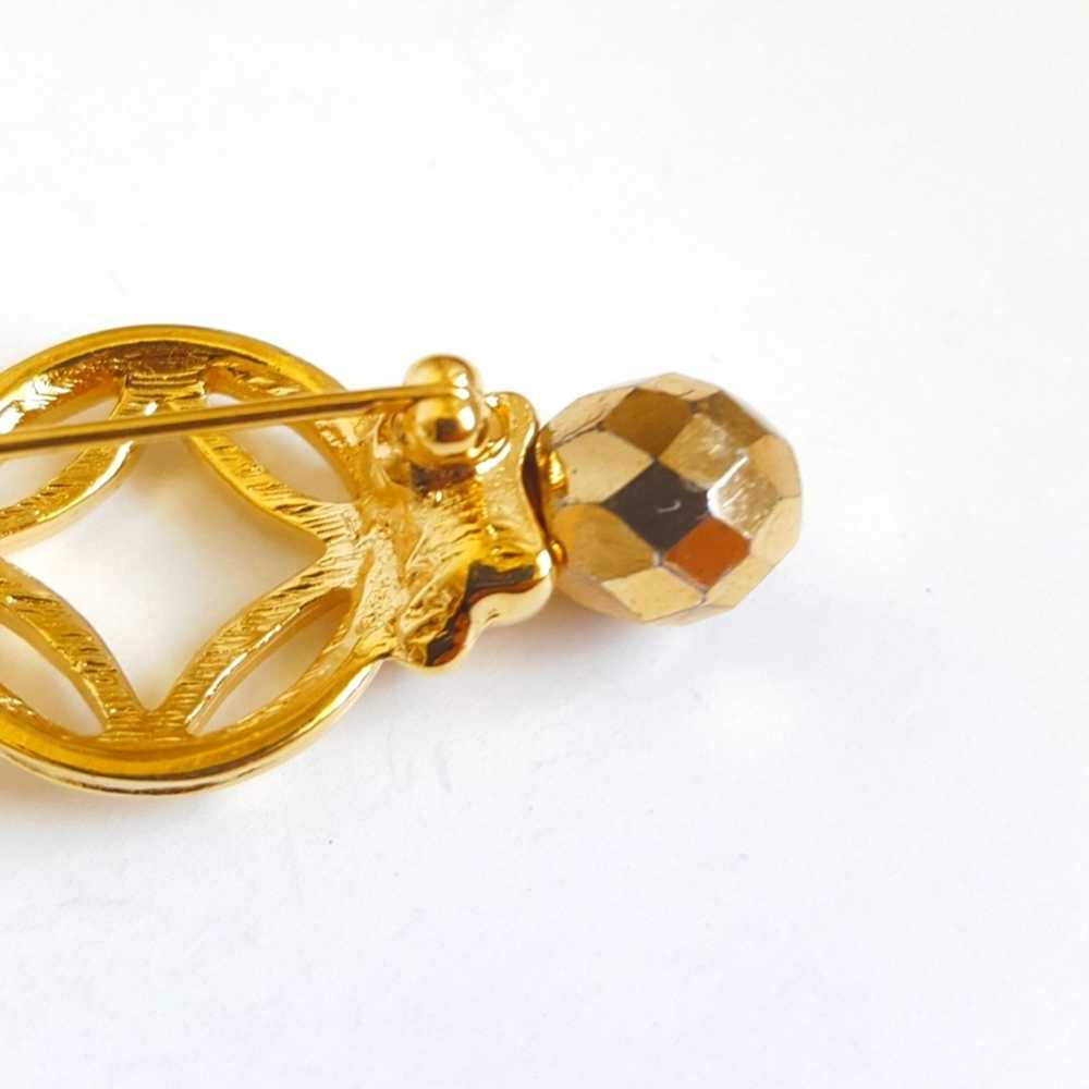 Givenchy GIVENCHY Vintage Gold Plated Brooch Pin … - image 11