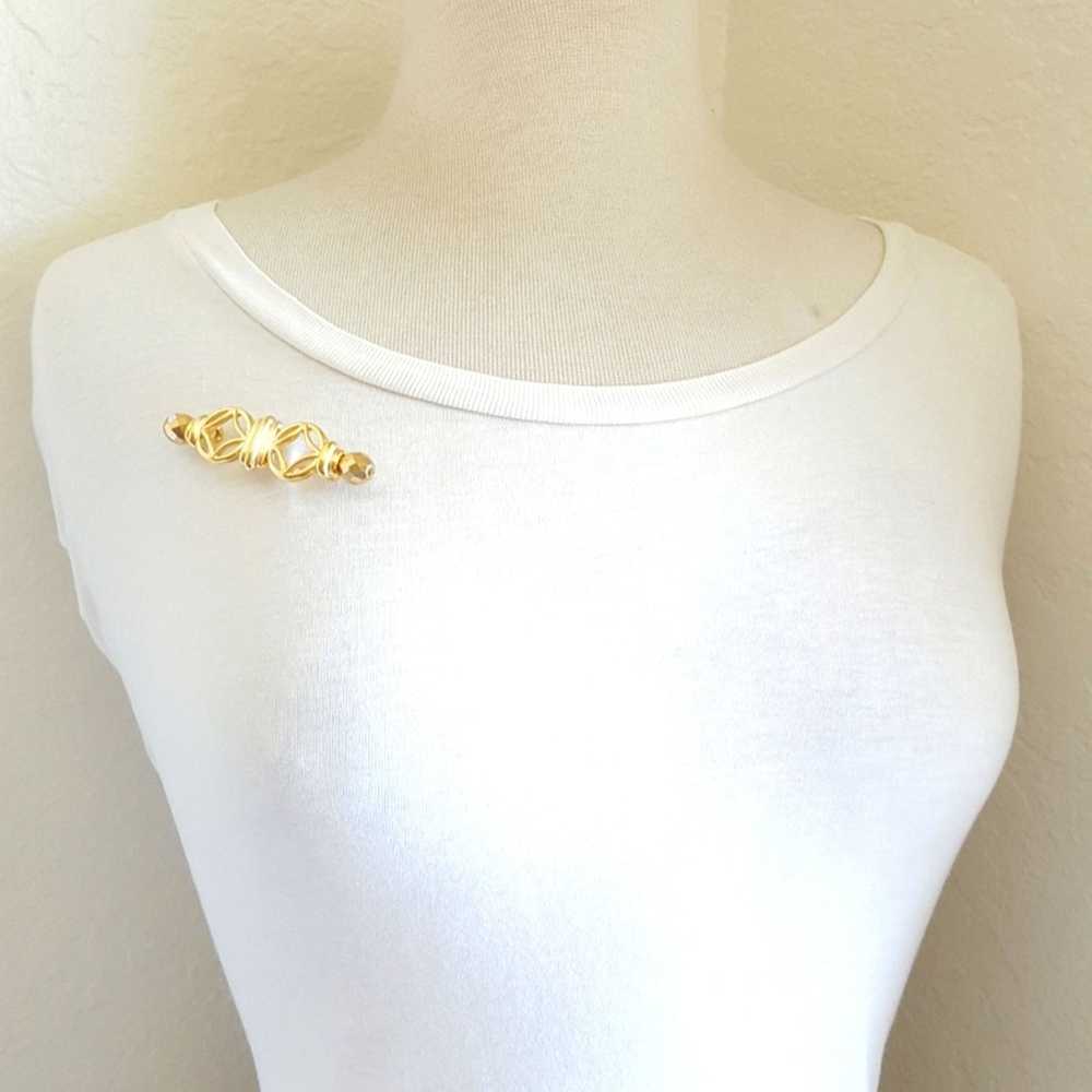 Givenchy GIVENCHY Vintage Gold Plated Brooch Pin … - image 2