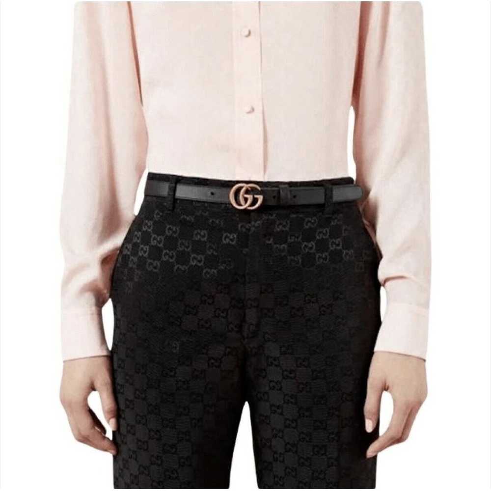 Gucci Gg Buckle leather belt - image 4