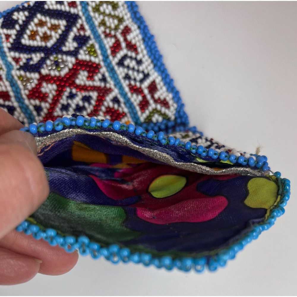 Other VINTAGE Handmade BEADED Foldover Wallet - image 4