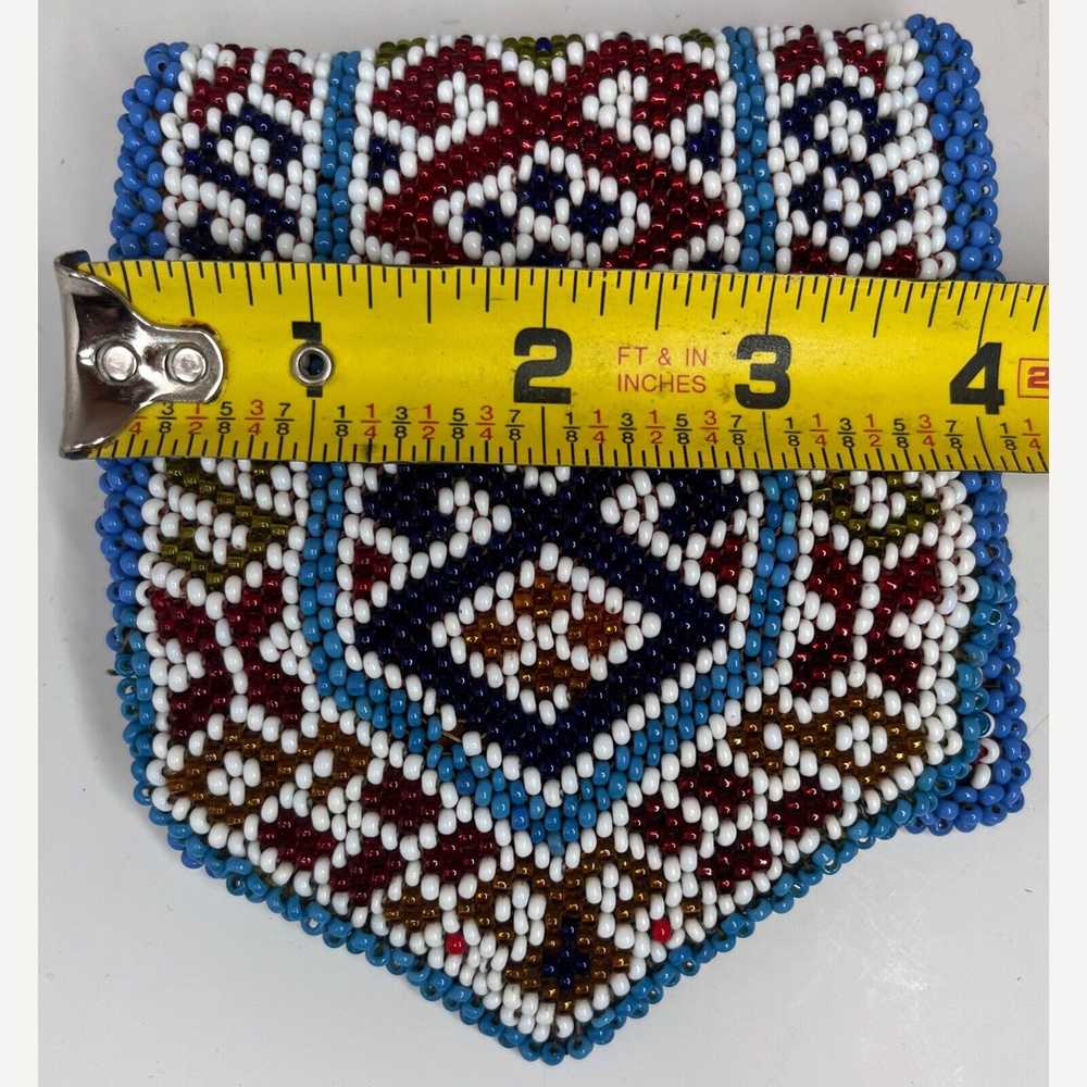 Other VINTAGE Handmade BEADED Foldover Wallet - image 7