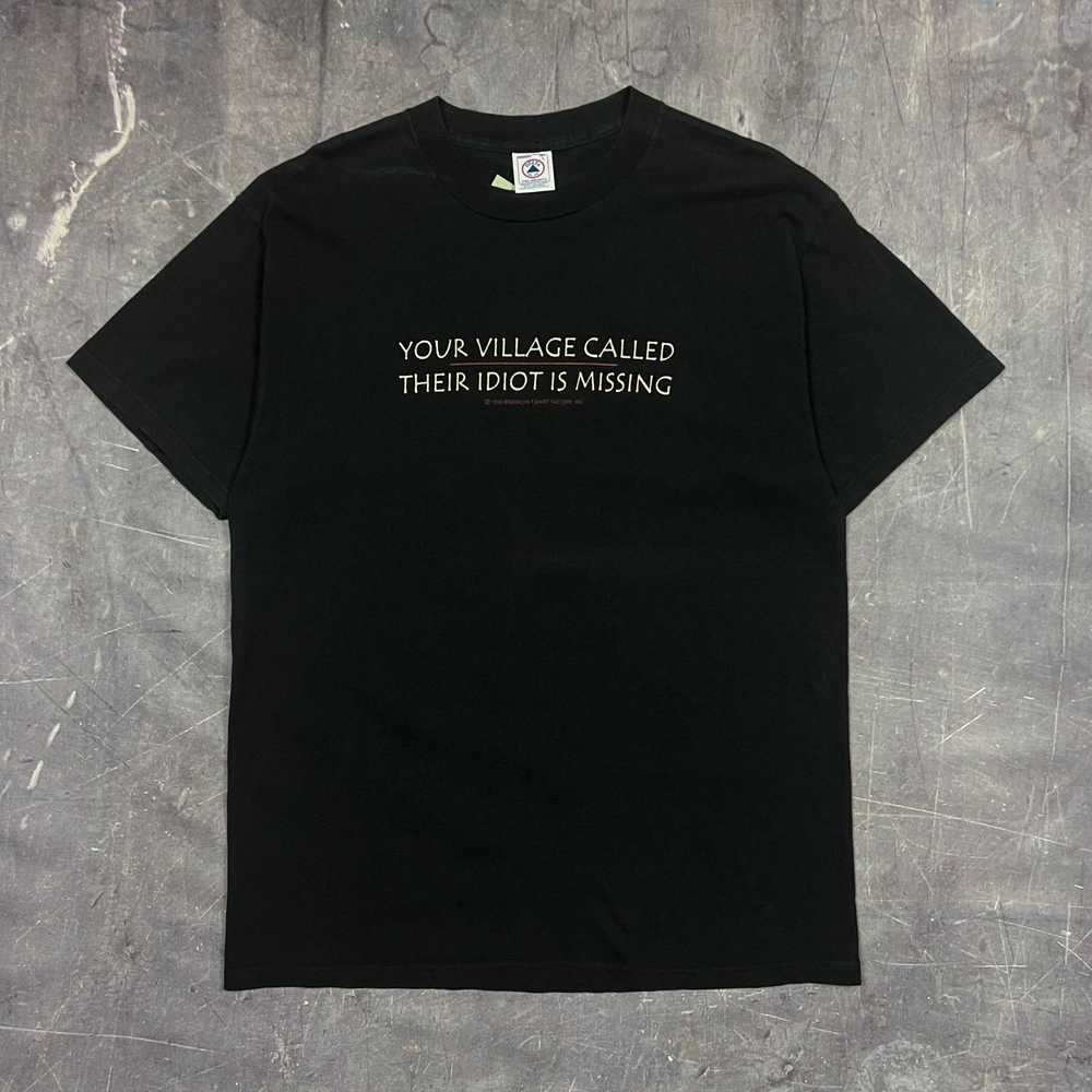 Delta × Humor × Vintage 90s Black Text Village Id… - image 1