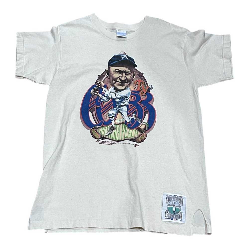 Detroit Tigers Ty Cobb Caricature Tshirt Sz L - image 2