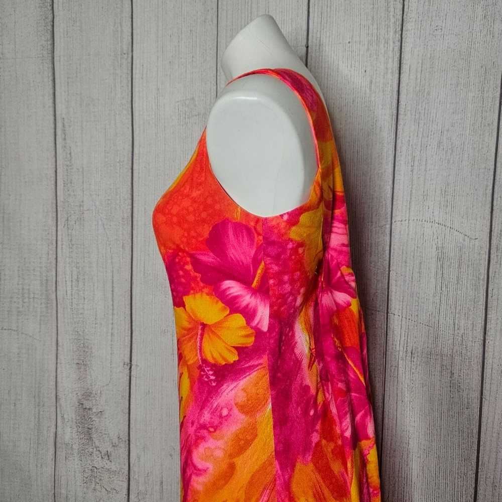 Vintage 60s Kay O'Kauai Orange & Pink Hawaiian Fl… - image 5