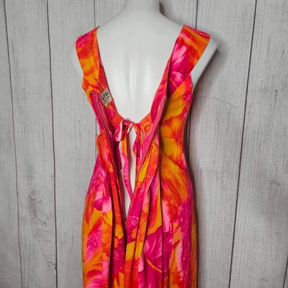 Vintage 60s Kay O'Kauai Orange & Pink Hawaiian Fl… - image 7