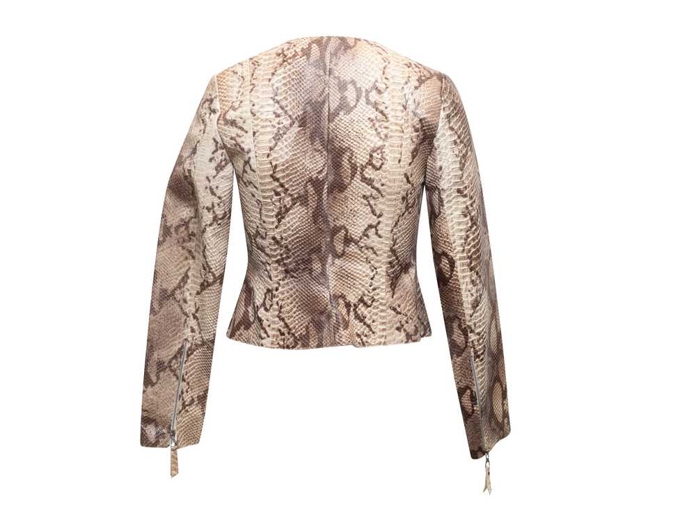 Beige Dolce & Gabbana Snakeskin Zip Jacket Size U… - image 4