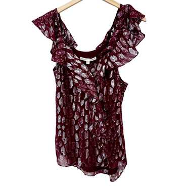 Veronica Beard Veronica Beard Benton Maroon Silk … - image 1