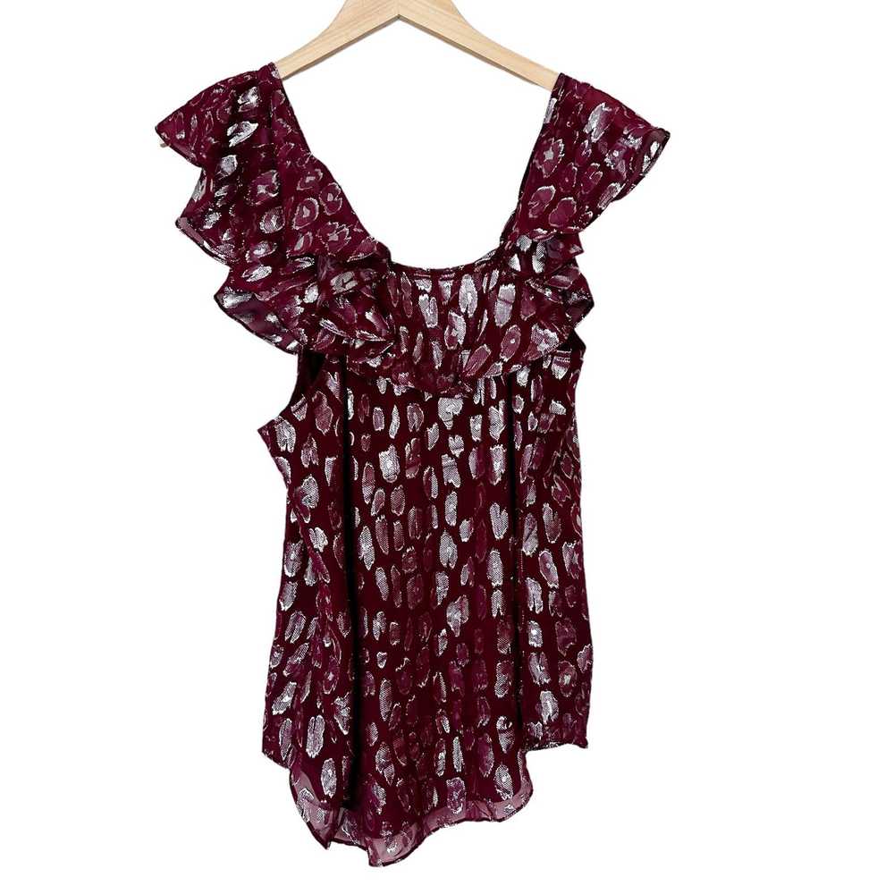 Veronica Beard Veronica Beard Benton Maroon Silk … - image 4