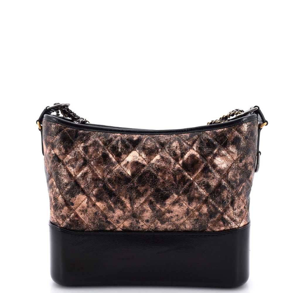 CHANEL Gabrielle Hobo Quilted Metallic Crumpled G… - image 4