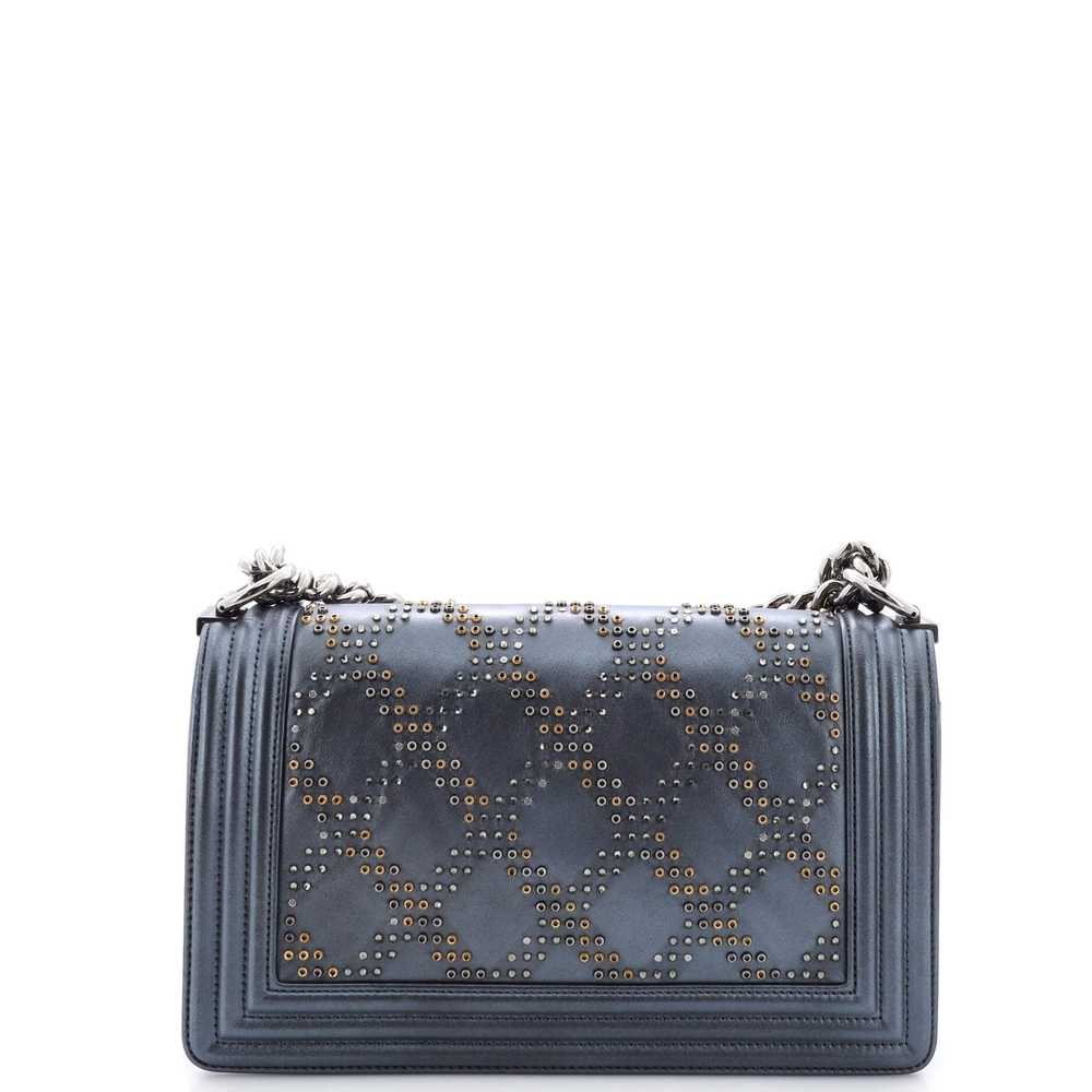 CHANEL Boy Flap Bag Studded Leather Old Medium - image 3