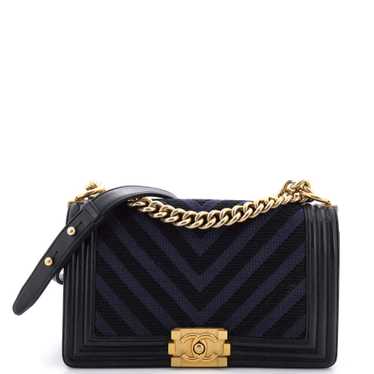 CHANEL Boy Flap Bag Braided Chevron Cording and Ca