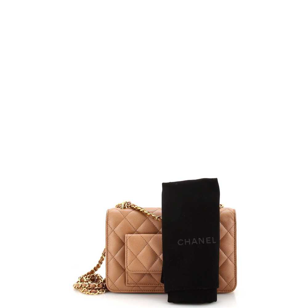 CHANEL Pocket Twins Wallet on Chain Quilted Caviar - image 2