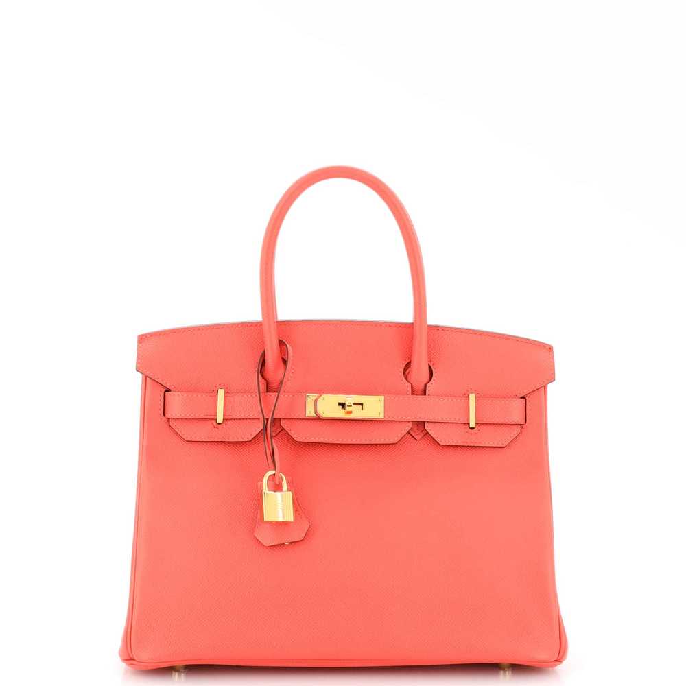 Hermes Birkin Handbag Rose Jaipur Epsom with Gold… - image 1