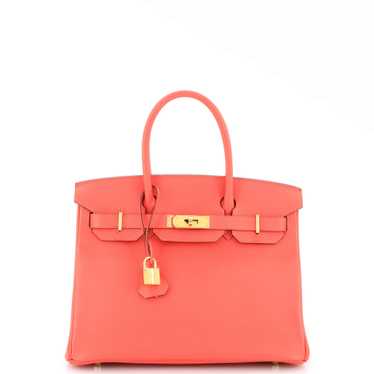 Hermes Birkin Handbag Rose Jaipur Epsom with Gold… - image 1