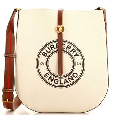 Burberry Anne Logo Shoulder Bag Printed Canvas and