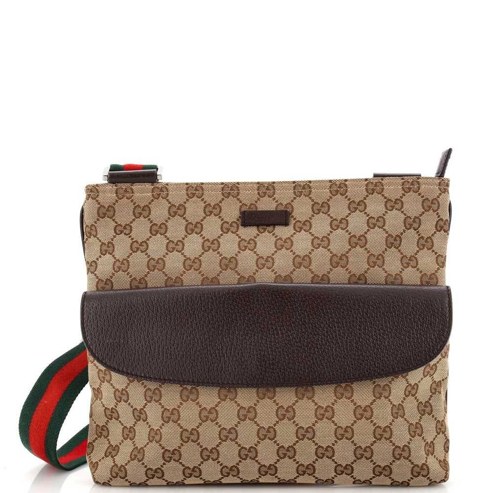 GUCCI Front Pocket Messenger Bag GG Canvas Medium - image 1