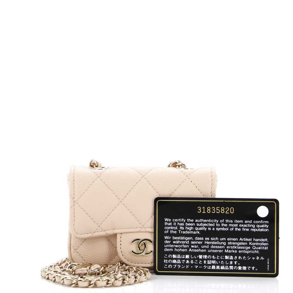 CHANEL Classic Flap Chain Belt Bag Quilted Caviar… - image 2