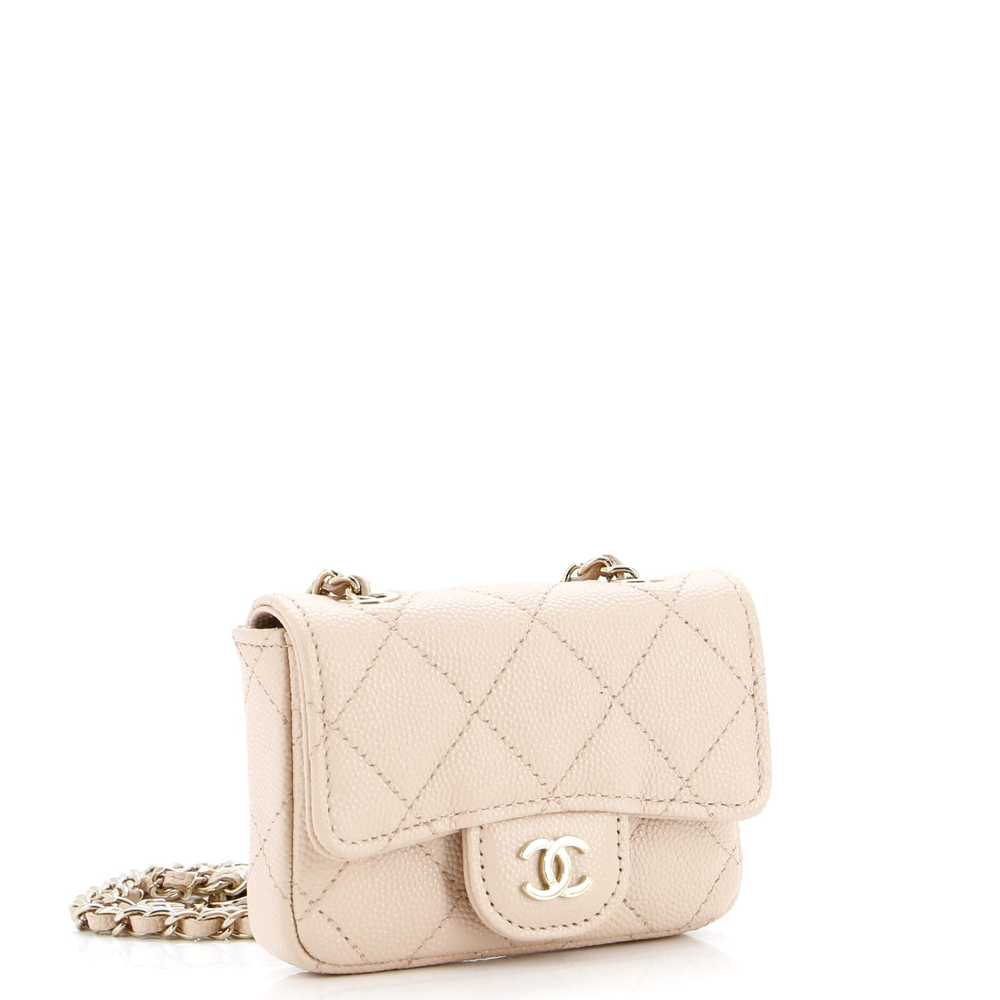 CHANEL Classic Flap Chain Belt Bag Quilted Caviar… - image 3