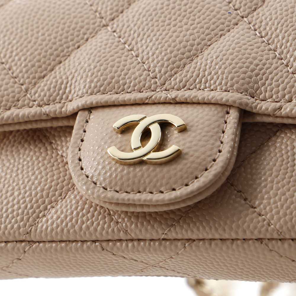 CHANEL Classic Flap Chain Belt Bag Quilted Caviar… - image 7