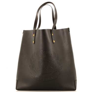 Burberry Motif Tote Embossed Leather Large