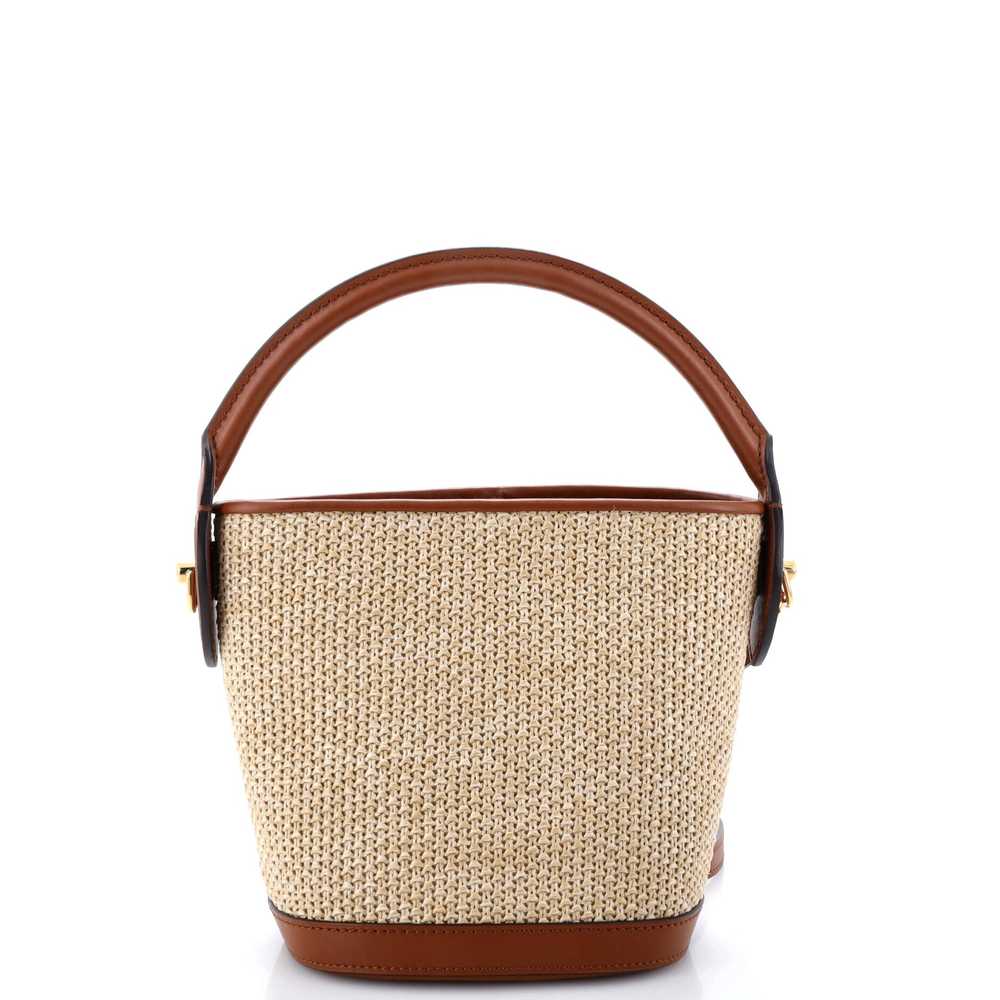 Louis Vuitton Petit Bucket NM Bag Raffia with Lea… - image 3