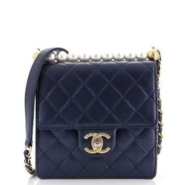 CHANEL Chic Pearls Flap Bag Quilted Goatskin Mini