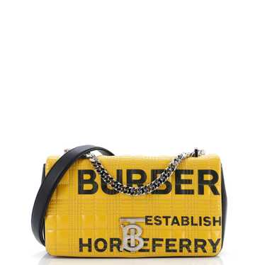 Burberry Lola Shoulder Bag Quilted Printed Leather