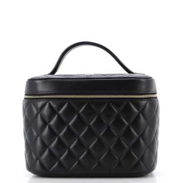 CHANEL Cosmetic Case Quilted Lambskin Small