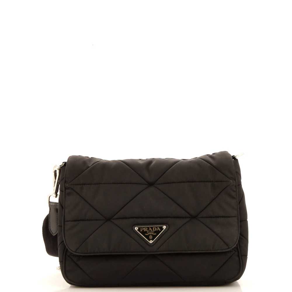 PRADA Padded Flap Shoulder Bag Quilted Tessuto - image 1