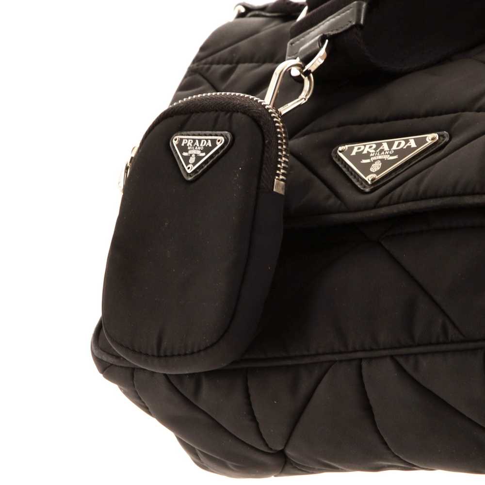 PRADA Padded Flap Shoulder Bag Quilted Tessuto - image 7