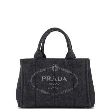 PRADA Canapa Tote Denim Mini