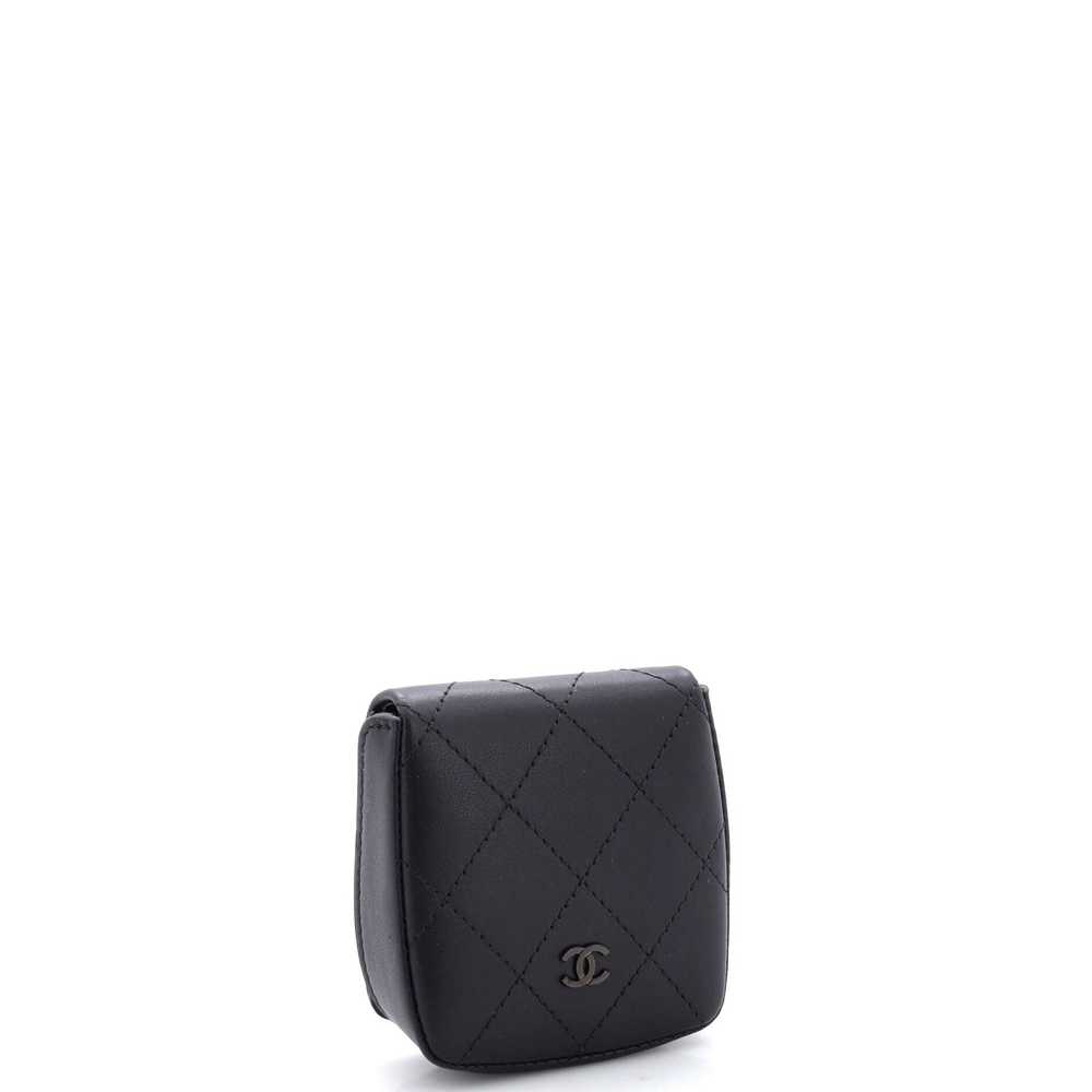 CHANEL So Black Tray Coin Pouch Quilted Lambskin - image 3