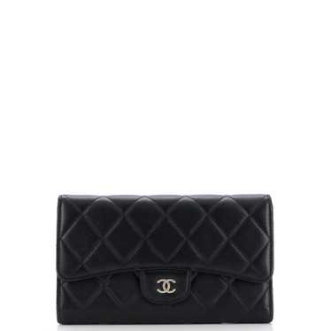 CHANEL L-Flap Wallet Quilted Lambskin Long