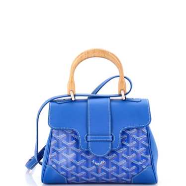 GOYARD Saigon Top Handle Bag Coated Canvas with Le