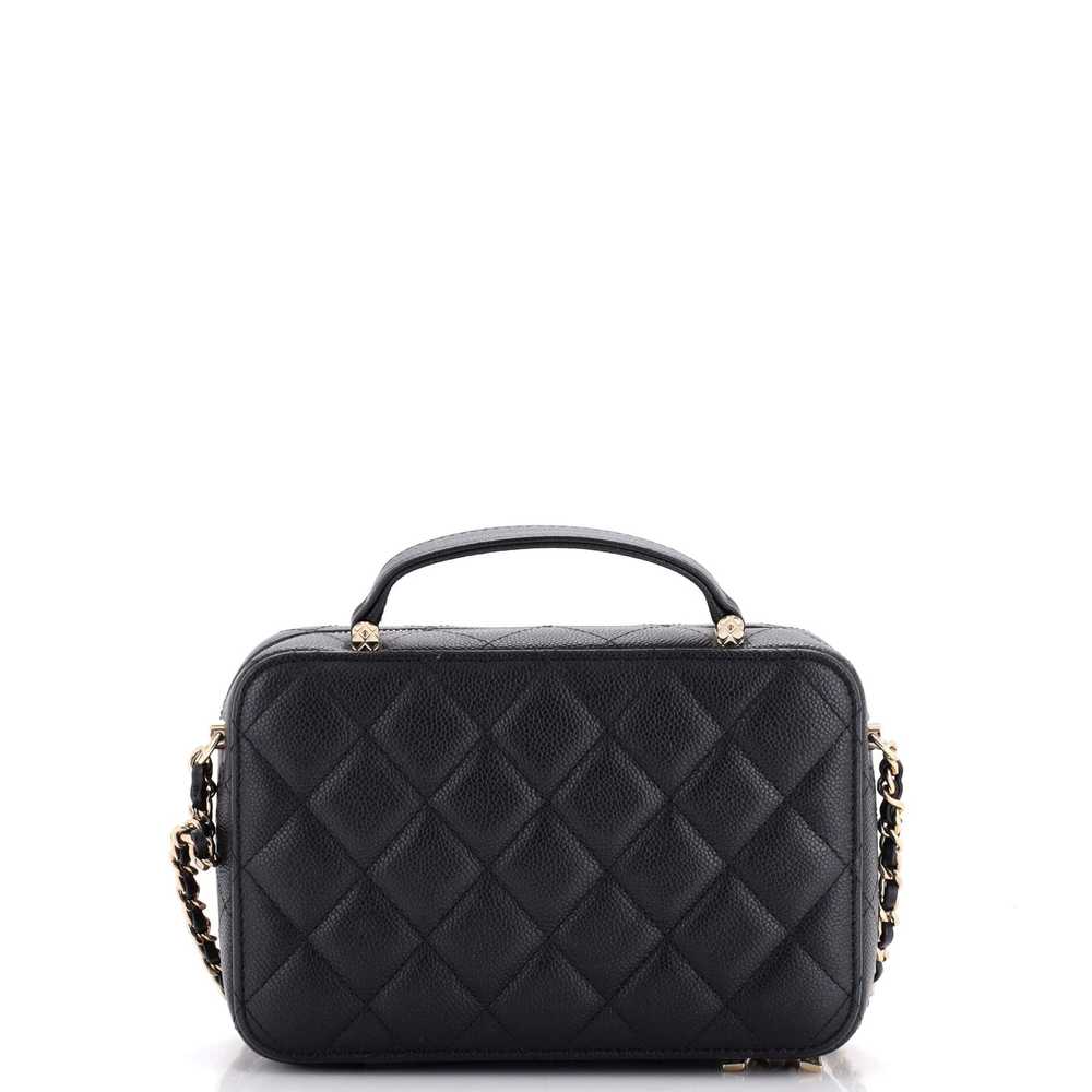 CHANEL CC Zip Around Top Handle Vanity Case with … - image 4