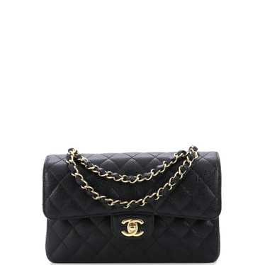 CHANEL Classic Double Flap Bag Quilted Caviar Smal