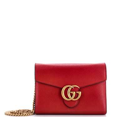 GUCCI GG Marmont Chain Wallet Leather Mini - image 1