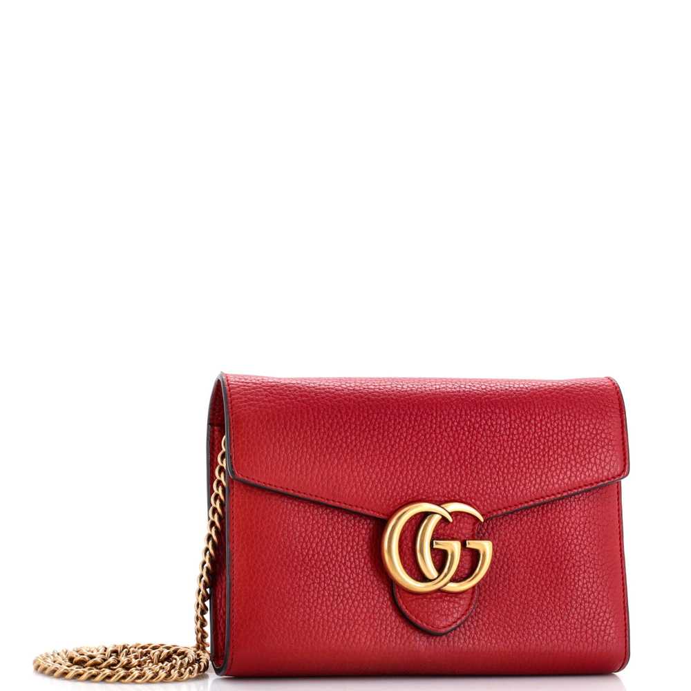 GUCCI GG Marmont Chain Wallet Leather Mini - image 2