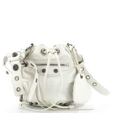 Balenciaga Le Cagole Giant Studs Bucket Bag Leathe