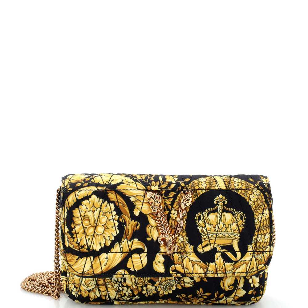 VERSACE Virtus Flap Crossbody Bag Quilted Barocco… - image 1