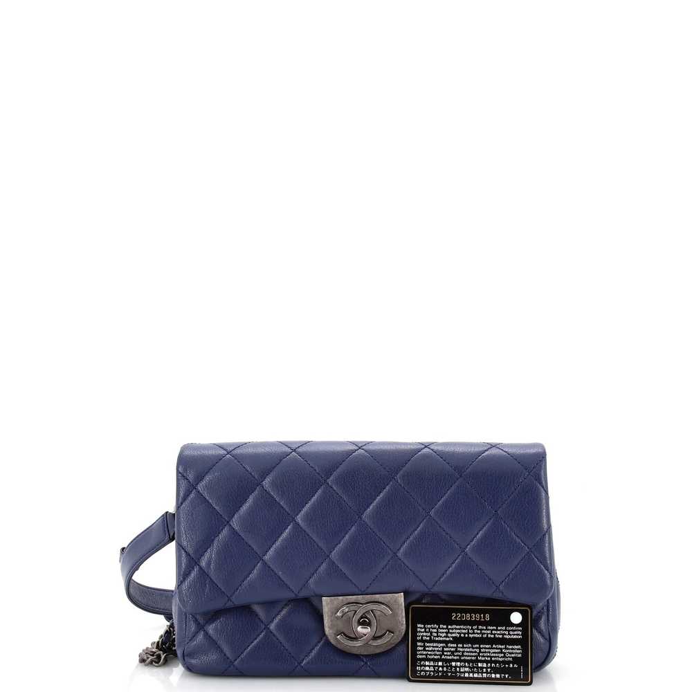 CHANEL Double Carry Chain Waist Bag Quilted Goats… - image 2