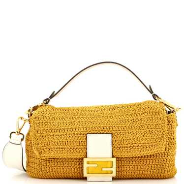 FENDI Baguette NM Bag Woven Crochet Medium