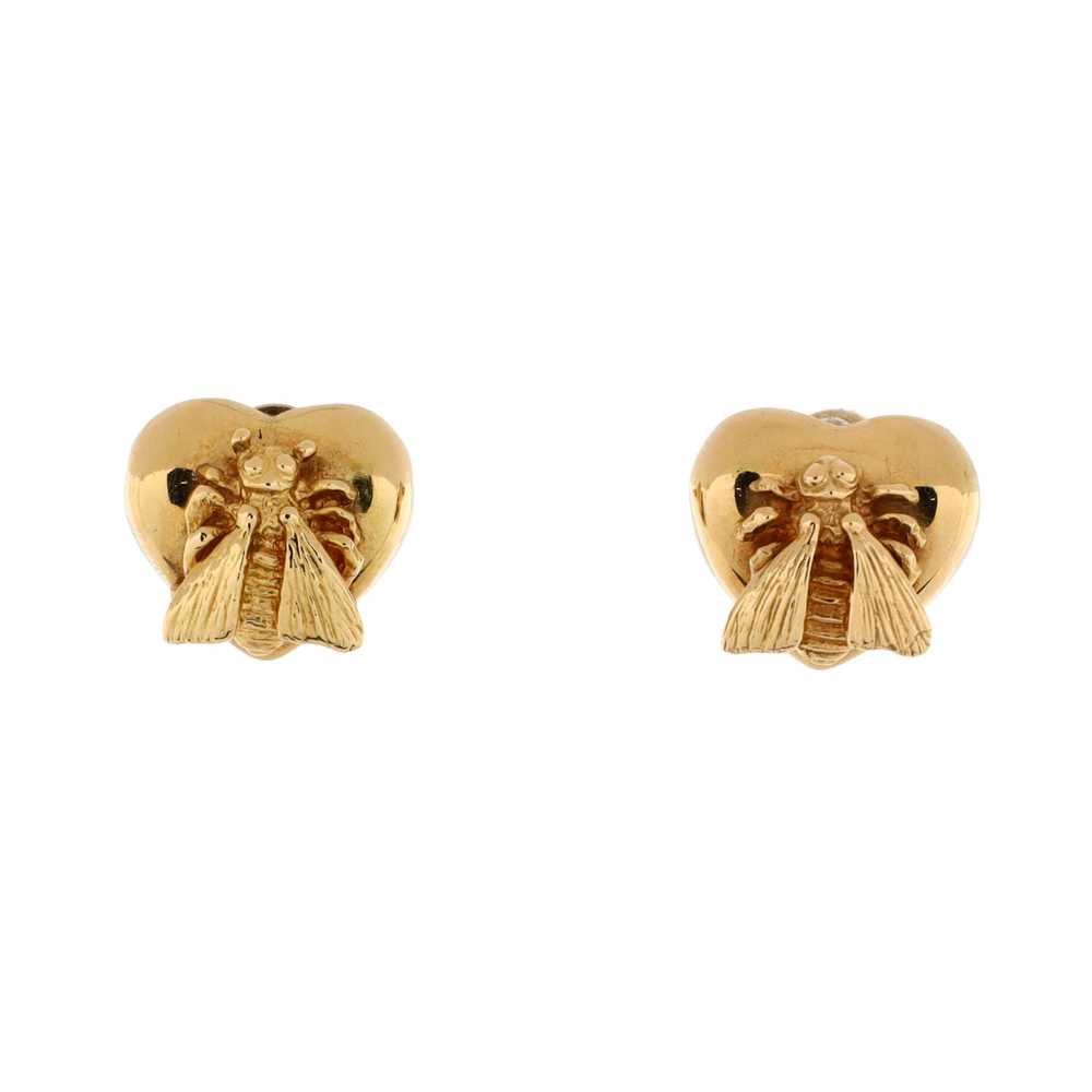 GUCCI Le Marche Des Merveilles Bee Heart Stud Ear… - image 1