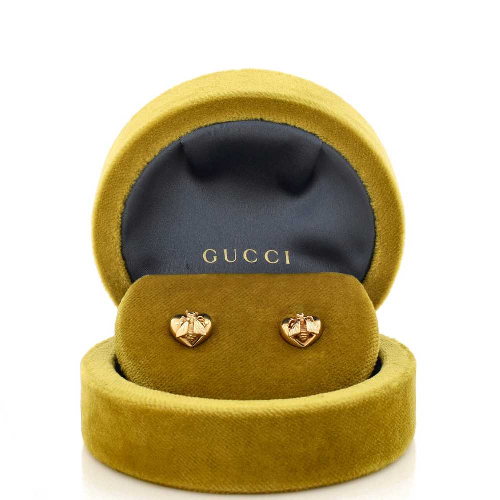 GUCCI Le Marche Des Merveilles Bee Heart Stud Ear… - image 2