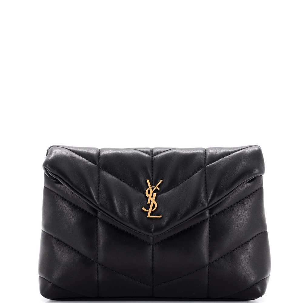 Saint Laurent LouLou Puffer Clutch Leather Small - image 1