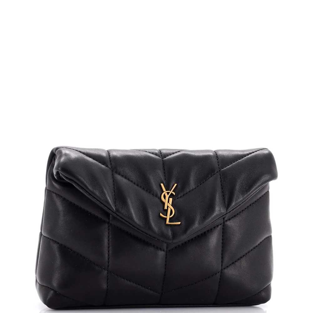 Saint Laurent LouLou Puffer Clutch Leather Small - image 2