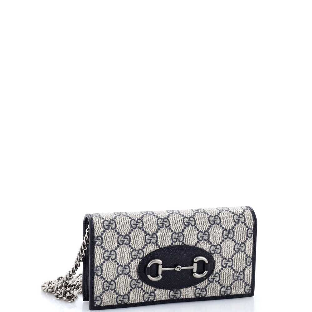 GUCCI Horsebit 1955 Chain Wallet GG Coated Canvas - image 2