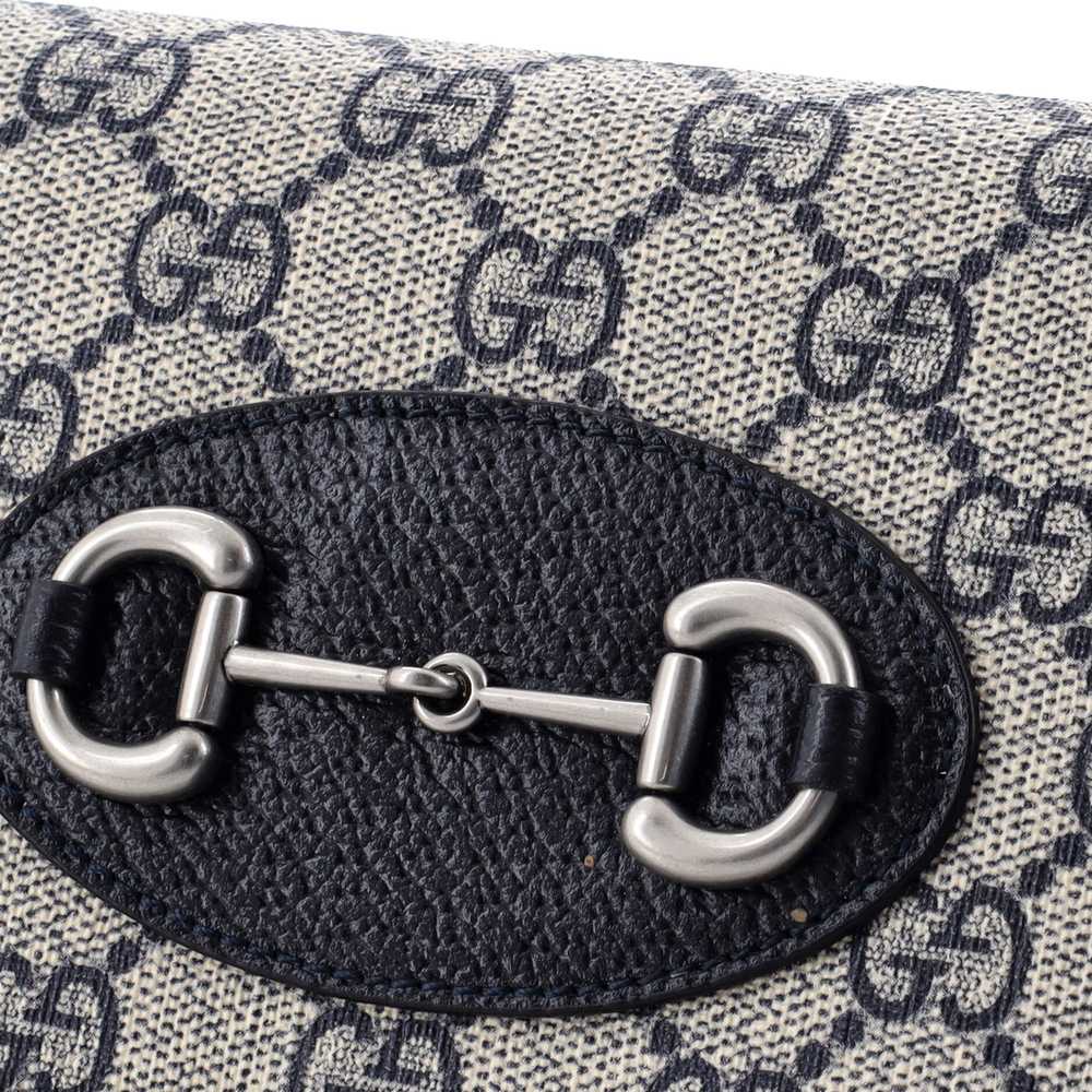 GUCCI Horsebit 1955 Chain Wallet GG Coated Canvas - image 6