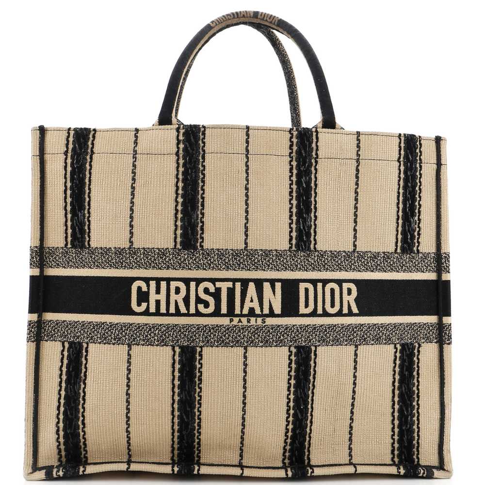 Christian Dior Book Tote Bayadere Stripe Embroide… - image 1